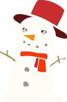 cartoon doodle snowman vector