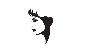 Female silhouette face vector