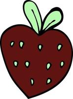 cartoon doodle strawberry fr vector