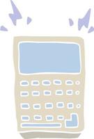 flat color style cartoon calculator vector