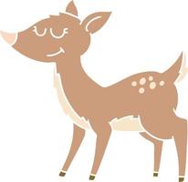 flat color style cartoon deer vector
