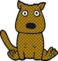 cartoon doodle calm dog vector