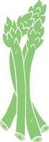 flat color style cartoon asparagus vector