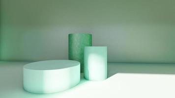 podium, product stand. mock up on a pink background texture background Ideal backdrop for product presentations photo