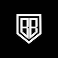 BB letter logo design with black background in illustrator. Vector logo, calligraphy designs for logo, Poster, Invitation, etc.