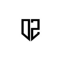 DZ letter logo design with white background in illustrator. Vector logo, calligraphy designs for logo, Poster, Invitation, etc.