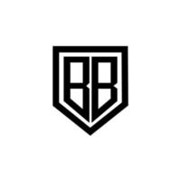 diseño de logotipo de letra bb con fondo blanco en illustrator. logotipo vectorial, diseños de caligrafía para logotipo, afiche, invitación, etc. vector