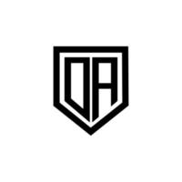 DA letter logo design with white background in illustrator. Vector logo, calligraphy designs for logo, Poster, Invitation, etc.