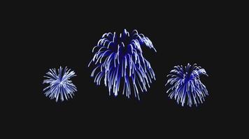 vuurwerk animatie met zwart achtergrond video