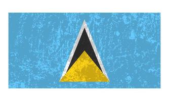 Saint Lucia flag, official colors and proportion. Vector illustration.