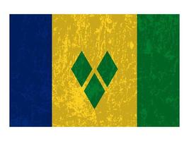 Saint Vincent and the Grenadines flag, official colors and proportion. Vector illustration.
