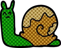 cartoon doodle snail vector