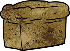 cartoon doodle loaf of bread vector