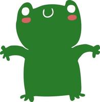 flat color style cartoon frog vector