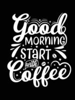 Coffee creative new typography t shirt design vector