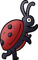 cartoon doodle ladybug vector