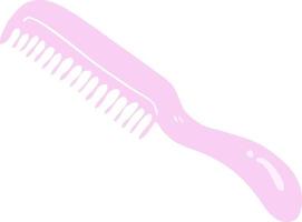 flat color illustration of a cartoon comb vector