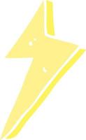 flat color style cartoon lightning vector