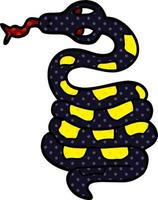 cartoon doodle poisonous snake vector