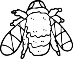 line drawing cartoon bee vector