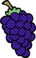 cartoon doodle bunch of grapes vector