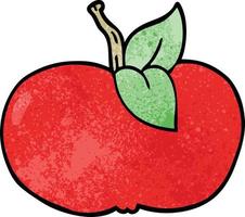 cartoon doodle juicy apple vector