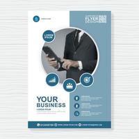 Corporate business cover a4 template and flat icons for a report and brochure design, flyer, banner, leaflets decoration for printing and presentation vector illustration