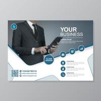 Corporate business cover a4 template and flat icons for a report and brochure design, flyer, banner, leaflets decoration for printing and presentation vector illustration