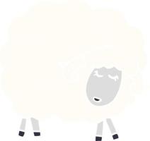 cartoon doodle sheep with horns vector