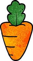 cartoon doodle healthy carrot vector