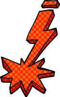 cartoon doodle thunder bolt vector