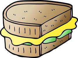 cartoon doodle toasted sandwich vector