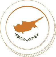 Cyprus Flag vector hand drawn,Euro vector hand drawn