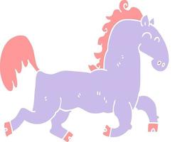 unicornio de dibujos animados de estilo de color plano vector