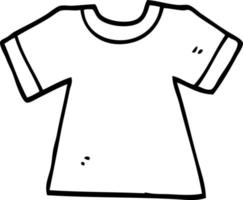 camiseta de dibujos animados de dibujo lineal vector