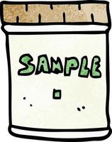 cartoon doodle medical sample jar vector