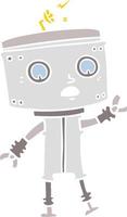 flat color style cartoon robot vector