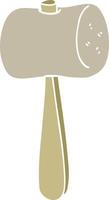 flat color style cartoon mallet vector