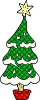 cartoon doodle christmas tree vector