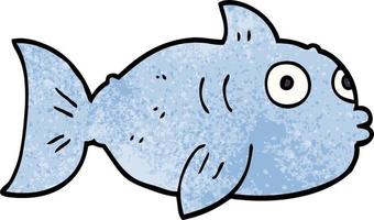 cartoon doodle fish vector