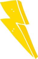 flat color style cartoon lightning bolt vector