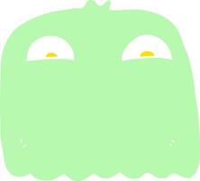 fantasma de dibujos animados de estilo de color plano vector