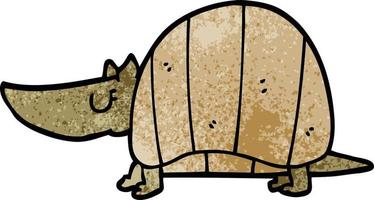 cartoon doodle armadillo vector