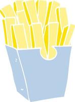 cartoon doodle fries vector