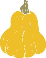 flat color style cartoon squash vector