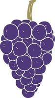 flat color style cartoon grapes vector