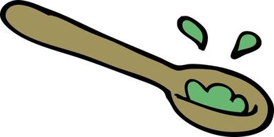 cartoon doodle ladle of food vector