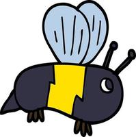 cartoon doodle bumble bee vector