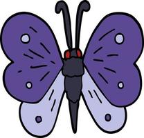 cartoon doodle butterfly vector