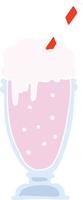 flat color style cartoon milkshake vector